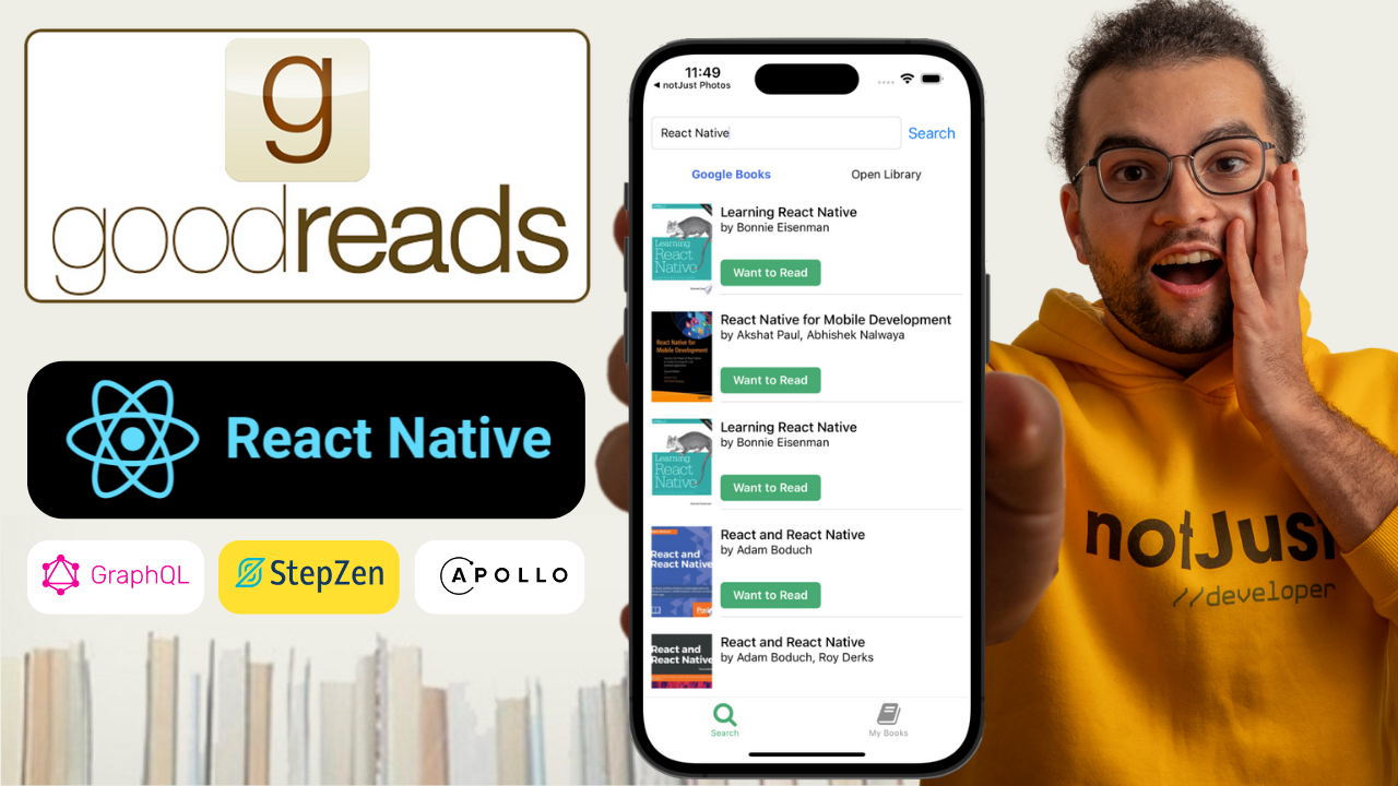 Let's build a Books App with React Native (tutorial for beginners)