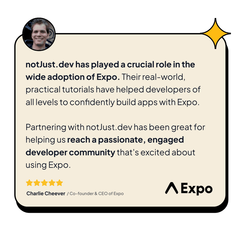 Testimonial from Charlie Cheever, Co-founder & CEO of Expo