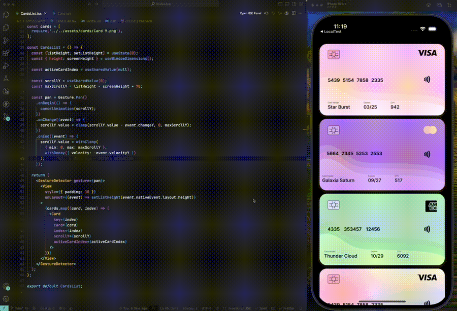 🚀 The power of Reanimated and Gesture Handler