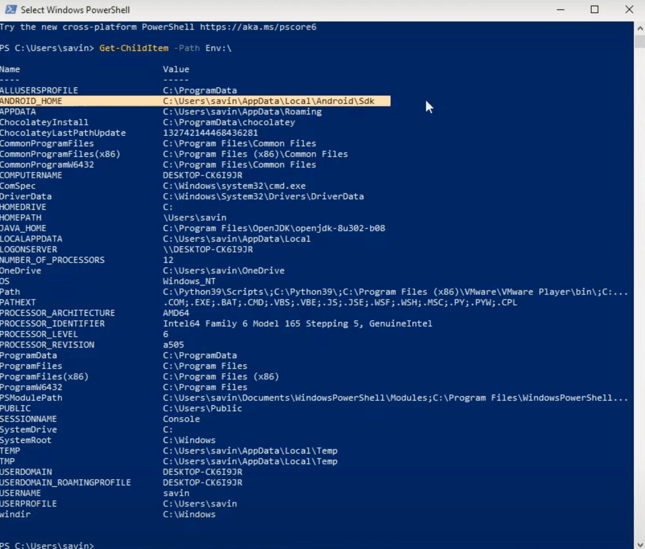 Testing Android Home Variable
