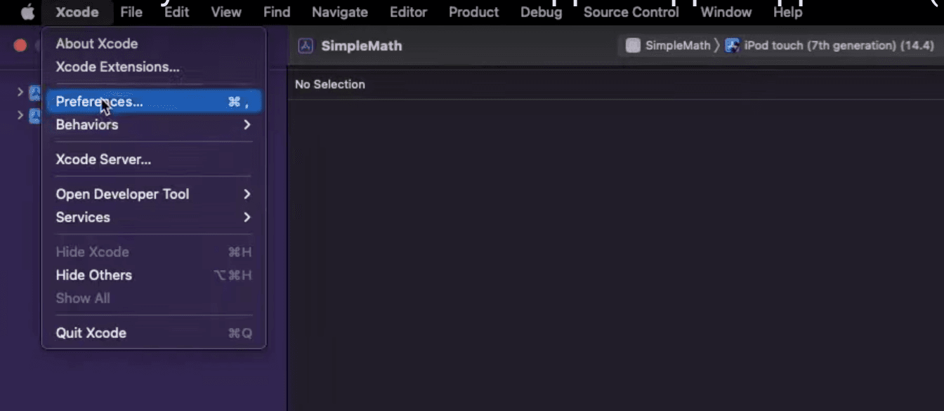 Xcode Preferences