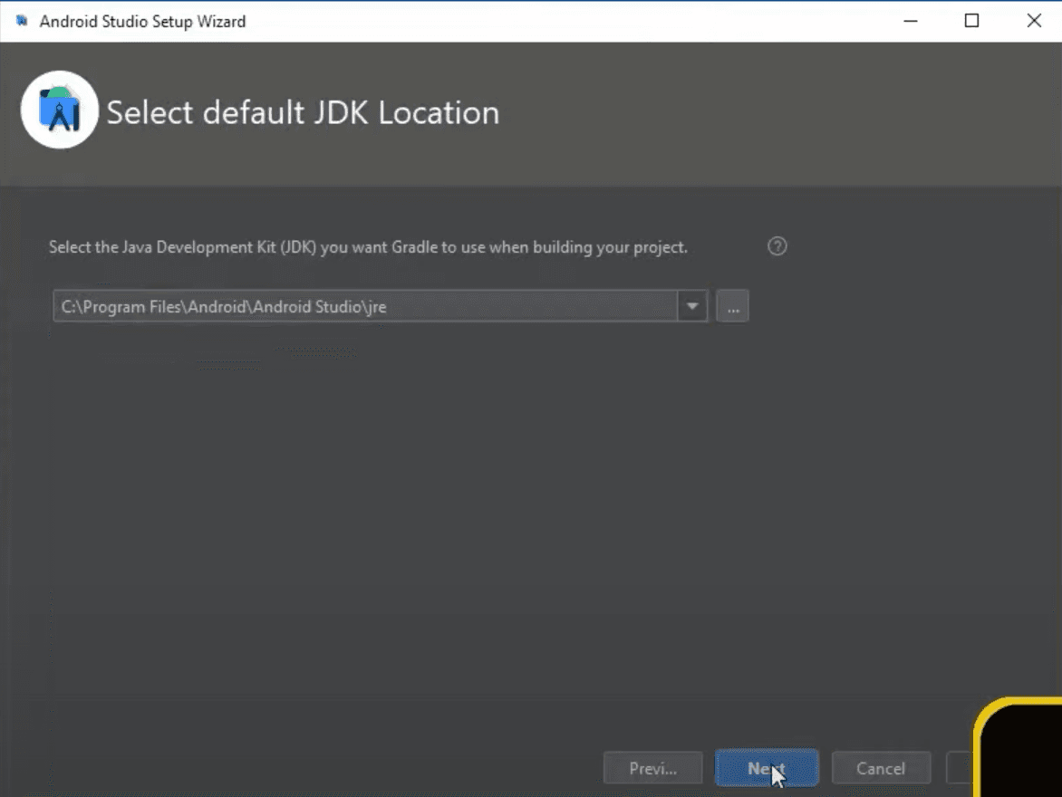 Android Studio JDK Location