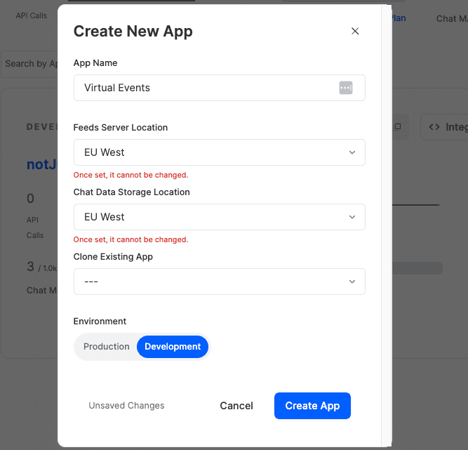 Create a new Stream App
